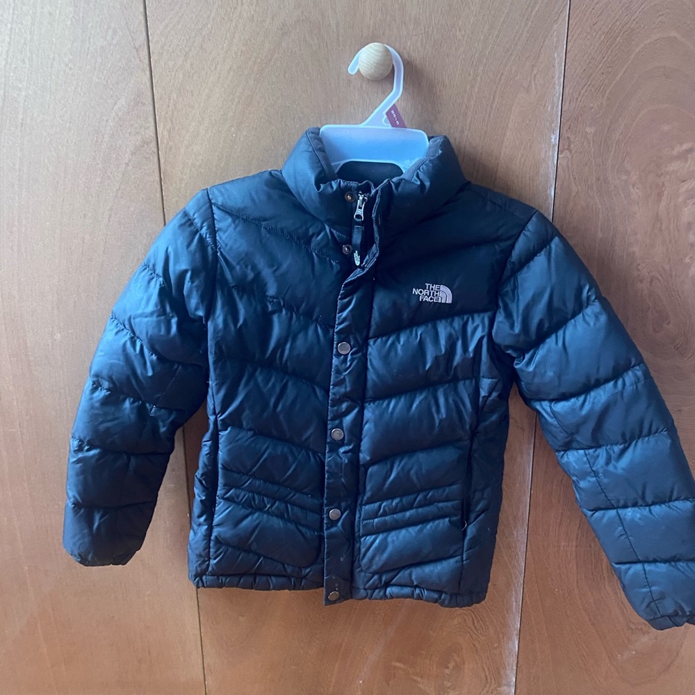 Black 550 North Face puffer jacket